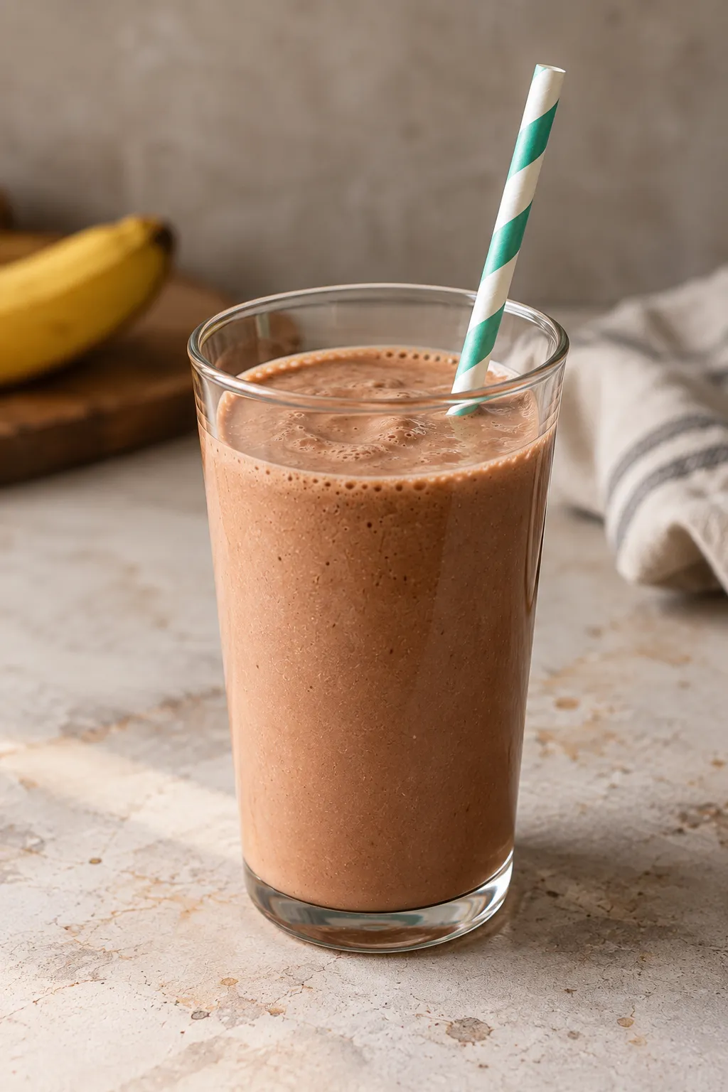 Chocolate Banana Peanut Butter Protein Shake